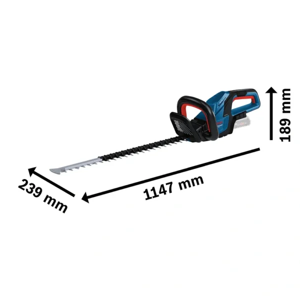 Cortasetos 18V Brushless 20mm Baretool Bosch GHE 18V-60 0600.8C9.000-000