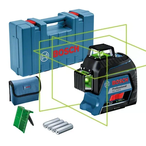 Nivel laser 360º 30 Metros a Bateria Luz Verde Bosch GLL 3-80G 0601.063.Y00-000