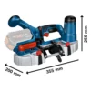 Sierra de Banda 18V 63.5 mm (Sin baterías / Sin Cargador) C.C. Bosch GCB 18V-63 0601.2A0.400-000