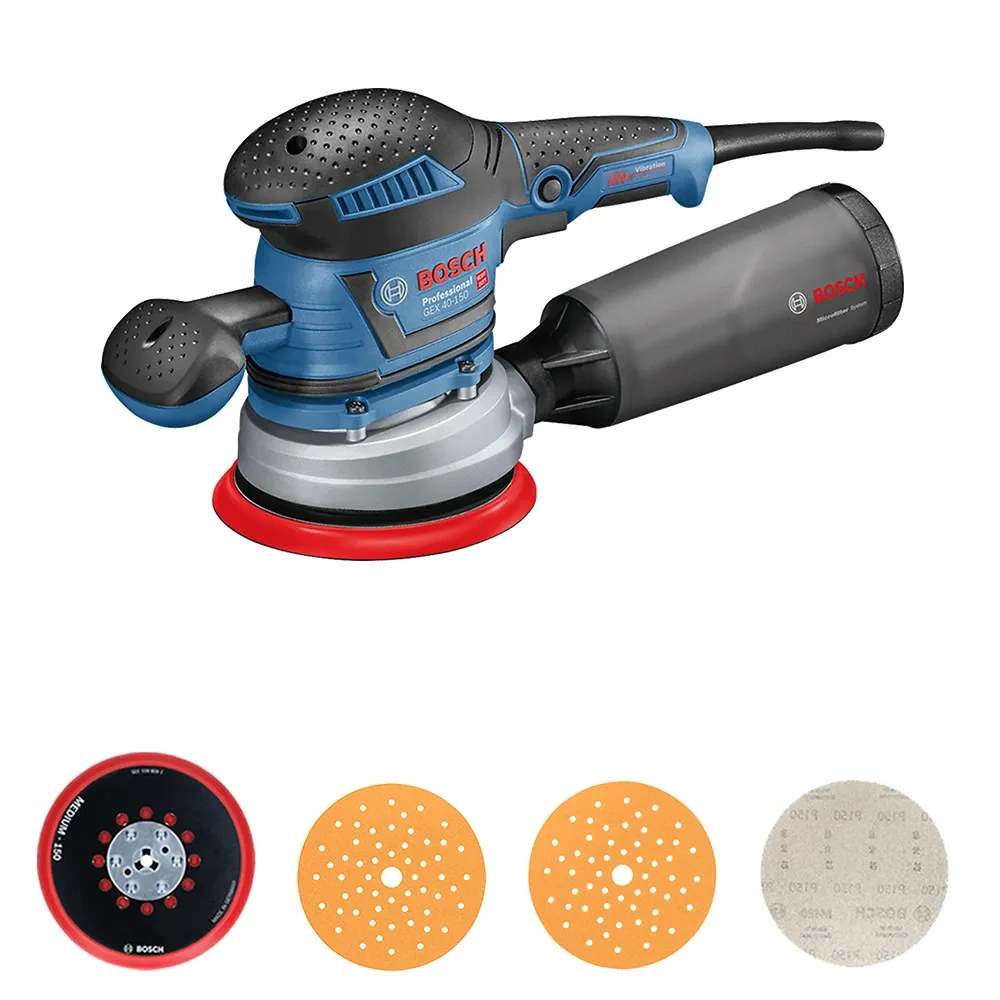 Lijadora Excéntrica 6" (150 mm) 400W Bosch GEX 40-150 0601.37B.2E0-000