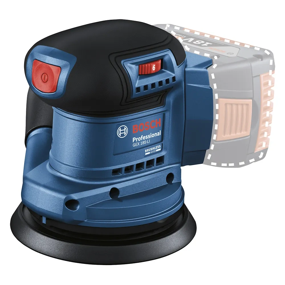 Lijadora Excéntrica 5" 18V Brushless Baretool Bosch GEX 185-LI 0601.3A5.0E0-000