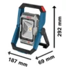 Reflector Inalámbrico 18V 1900 Lm (Sin Batería/Sin Cargador) Bosch GLI 18V-1900 0601.446.400-000