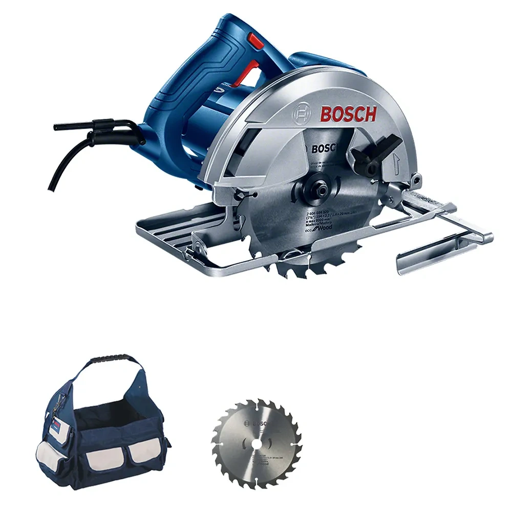 Sierra Circular 7 1/4" (184mm) 1500W Corte en 90° 64mm + Bolso Bosch GKS 150 0601.6B3.0E2-000
