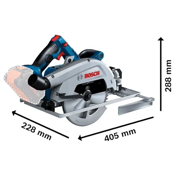 Sierra Circular 7 1/4" 18V 5000 Rpm Brushless Biturbo (Sin Baterías / Sin Cargador) Bosch GKS 18V-68 GC 0601.6B5.1E0-000