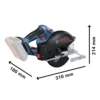 Sierra Circular 5 3/8" (136mm) 18V Baretool Bosch GKM 18V-50 0601.6B8.000-000
