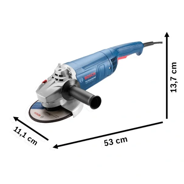Amoladora Angular 7'' 2200W 8500 rpm Bosch GWS 2200-180 0601.8F1.0E0-000