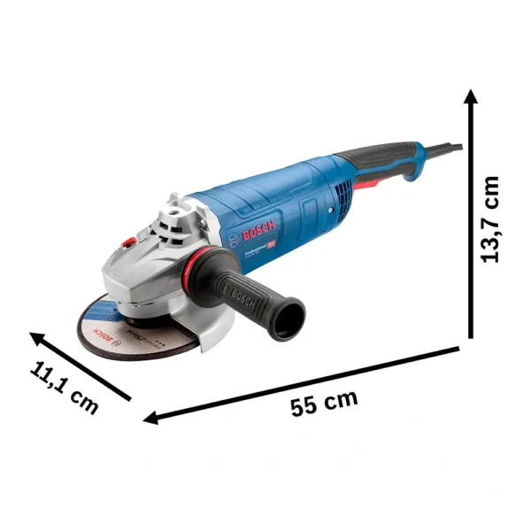Amoladora Angular 7" 2800W 8500 rpm Bosch GWS 28-180 0601.8F5.0E0-000