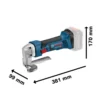 Cizalla Recta 18V 1.6 mm (Sin Baterias/Sin Cargador) GSC 18V-16 Professional Bosch 0601.926.200-000
