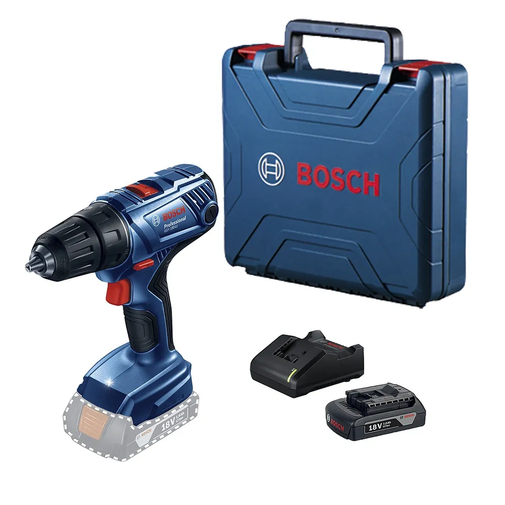 Taladro Atornillador 1/2" 18V 54Nm 1 Bat 2.0 Ah Bosch GSR 180 LI 0601.9F8.1E4-000