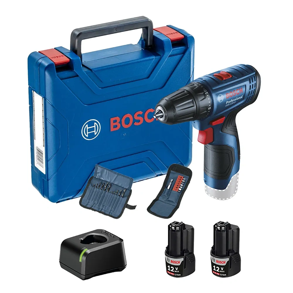 Taladro Atornillador 3/8" 12V Inc 2 Bat + Jgo de Accs. 23 Piezas Bosch GSR 120 LI 0601.9G8.0E2-000