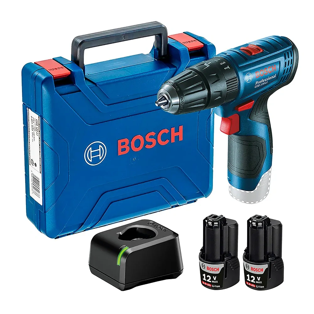 Taladro Percutor 3/8" 12V Inc 2 Bat 2.0 Ah + Carg Bosch GSB 120-LI 0601.9G8.1E0-000