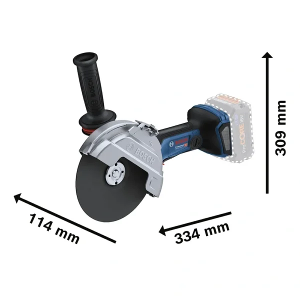 Amoladora Angular 7" 18V Brushless Baretool Bosch GWS 18V-180 PC 0601.9H6.EE1-000