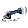 Amoladora Angular 5" 18V Brushless Baretool Bosch GWS 180-LI 0601.9H9.0E0-000