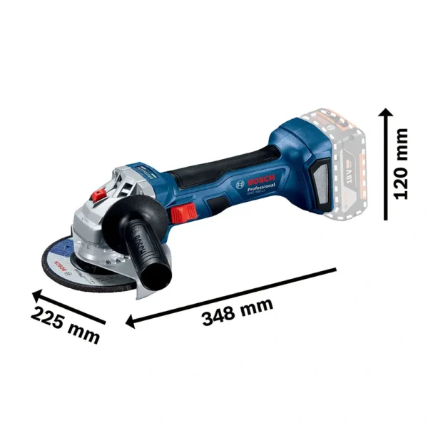 Amoladora Angular 5" 18V Brushless Baretool Bosch GWS 180-LI 0601.9H9.0E0-000