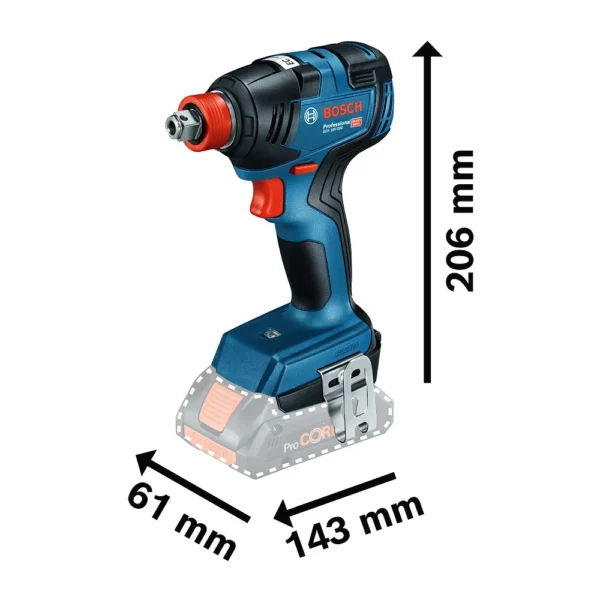 Llave de Impacto 1/2" 18V Brushless 200 Nm Baretool Bosch GDX 18V-200 0601.9J2.2E0-000