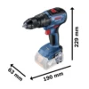 Taladro Percutor 1/2" GSB 18V-50 + Llave de Impacto 1/2" GDX 18V-200 18V Brushless Bosch 0601.9J2.2E1-000