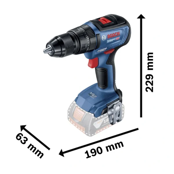 Taladro Percutor 1/2" GSB 18V-50 + Llave de Impacto 1/2" GDX 18V-200 18V Brushless Bosch 0601.9J2.2E1-000