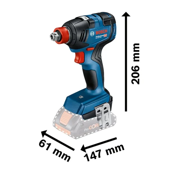 Taladro Percutor 1/2" GSB 18V-50 + Llave de Impacto 1/2" GDX 18V-200 18V Brushless Bosch 0601.9J2.2E1-000