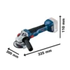 Amoladora Angular 5" 18V Brushless Baretool Bosch GWS 18V-10 0601.9J4.0E0-000