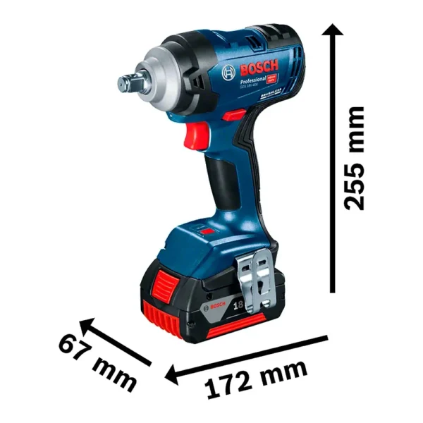 Llave de Impacto 1/2" 18V Brushless 400 Nm Baretool Bosch GDS 18V-400 0601.9K0.0E1-000