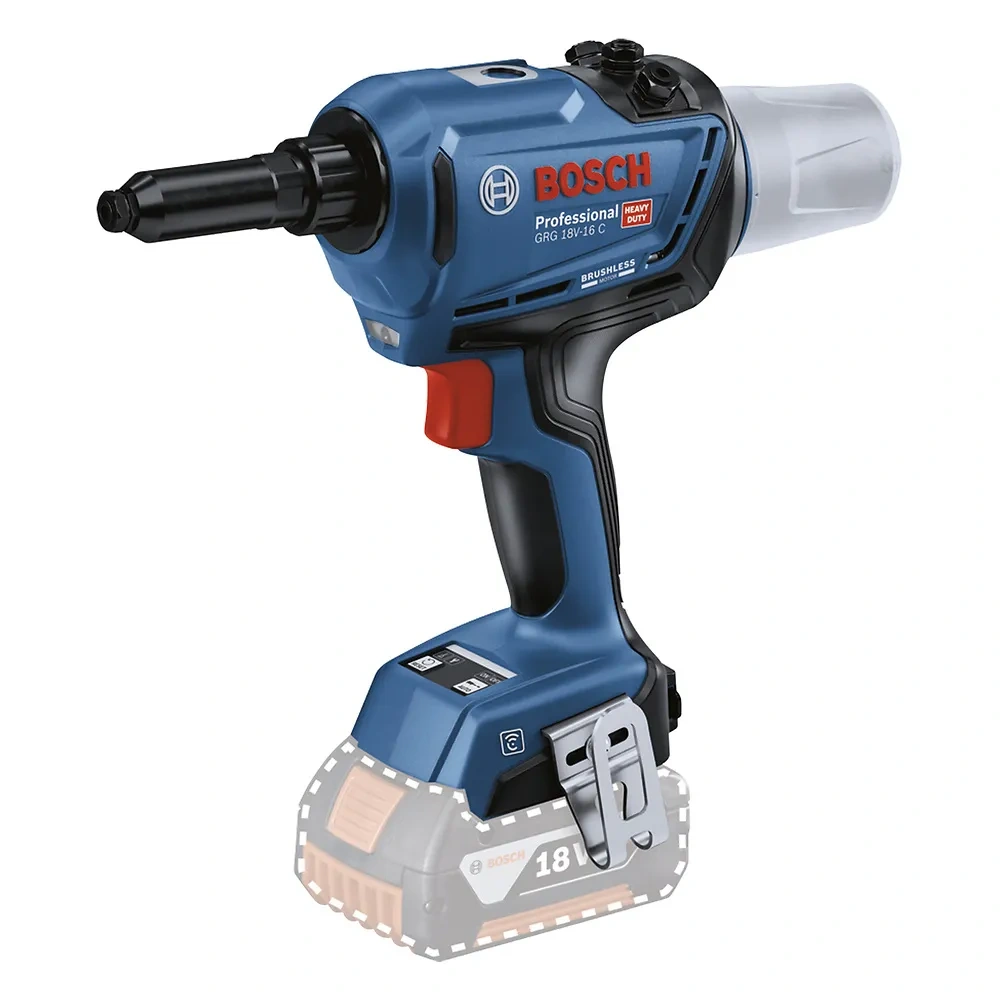 Remachadora 18V 16.000 N 3-6,4 mm (Sin Baterias / Sin Cargador) C.C. Bosch GRG 18V-16 C 0601.9K5.0E0-000