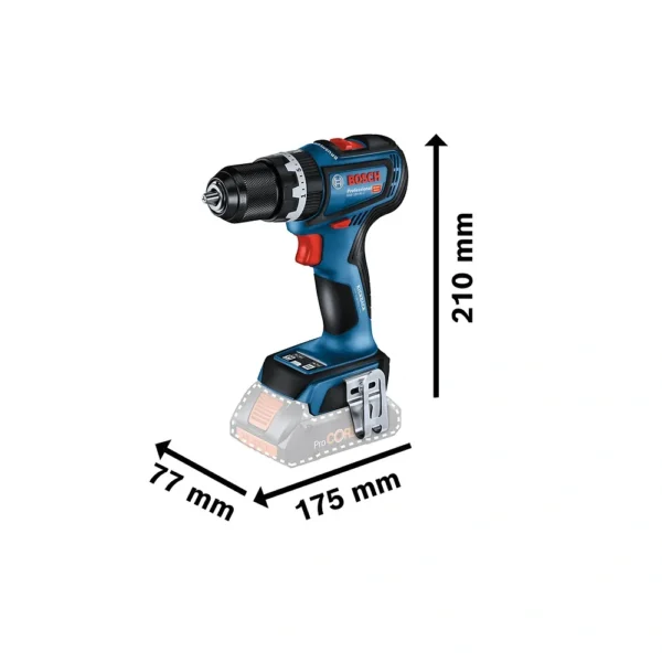 Taladro Percutor 1/2" 18V Brushless Baretool Bosch GSB 18V-90 C 0601.9K6.1E0-000
