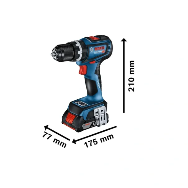 Taladro Percutor 1/2" 18V Brushless Inc 2 Bat y Carg Bosch GSB 18V-90 C 0601.9K6.1E1-000