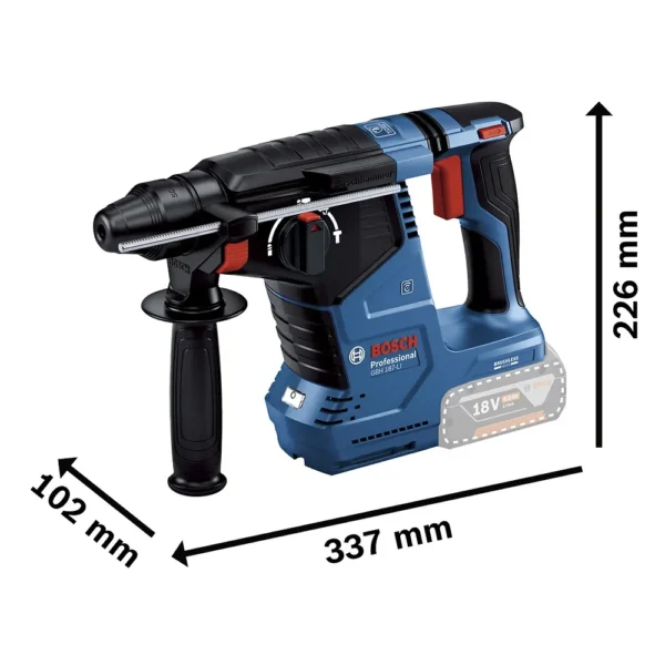 Rotomartillo SDS Plus/Cilindrico/Hexagonal 18V Brushless Baretool Bosch GBH 187-LI 0611.923.1E1-000