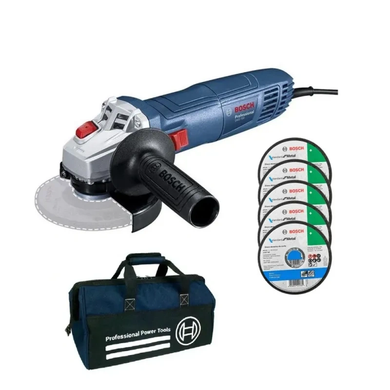 Amoladora Angular 4 1/2" 710W 12000 rpm + 5 Discos Bosch 0615.A00.1NA-000