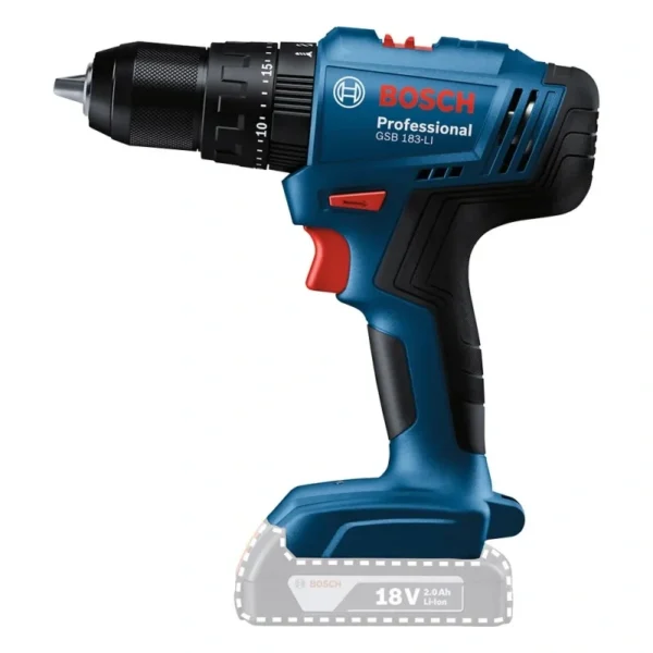 Taladro Percutor 3/8" 18V Inc Bat 2.0 Ah GSB 183-LI + Set X-Line 34 Piezas Bosch 0615.A00.2AC-000