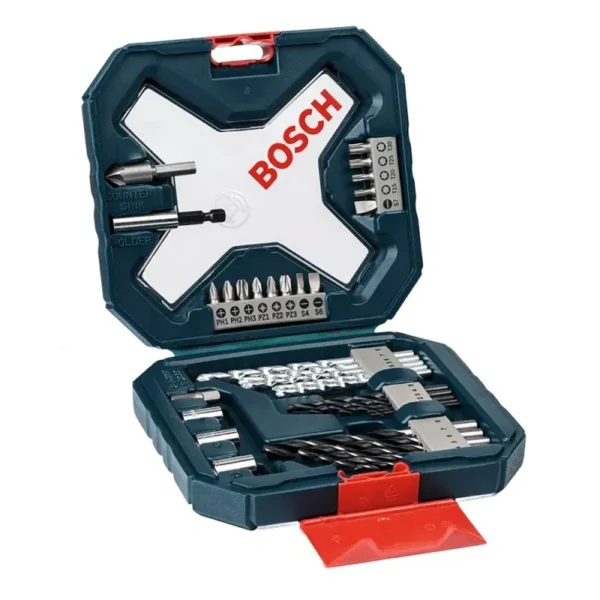 Taladro Percutor 3/8" 18V Inc Bat 2.0 Ah GSB 183-LI + Set X-Line 34 Piezas Bosch 0615.A00.2AC-000