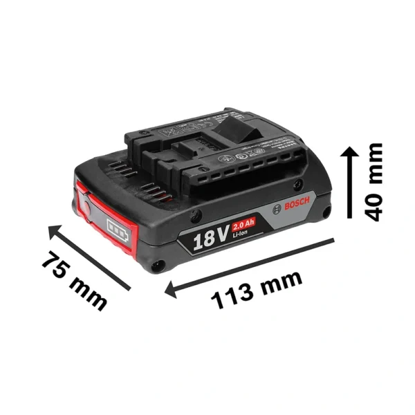 Starter Kit 2 Baterías Ion de Litio 18V 2.0 Ah + Cargador Bosch 1600.A02.RN1-000