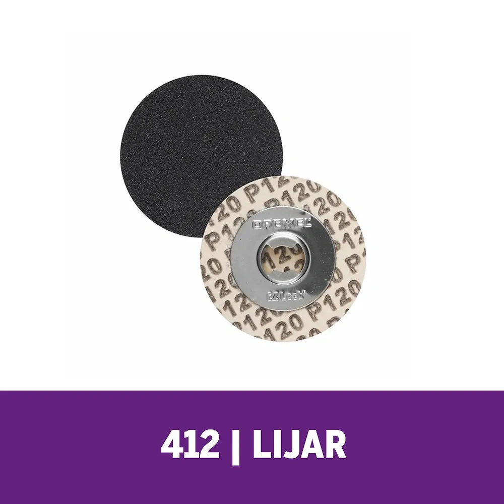 Discos de Lija Grano 220 Diametro 3/4" x 36 Unidades Dremel 412 2615.000.412-000