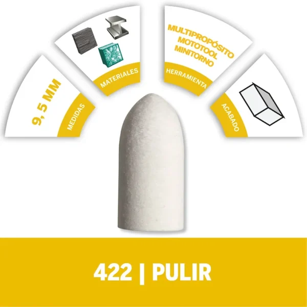 Mota de Pulir Cónica 3/8" Dremel 422 2615.000.422-000