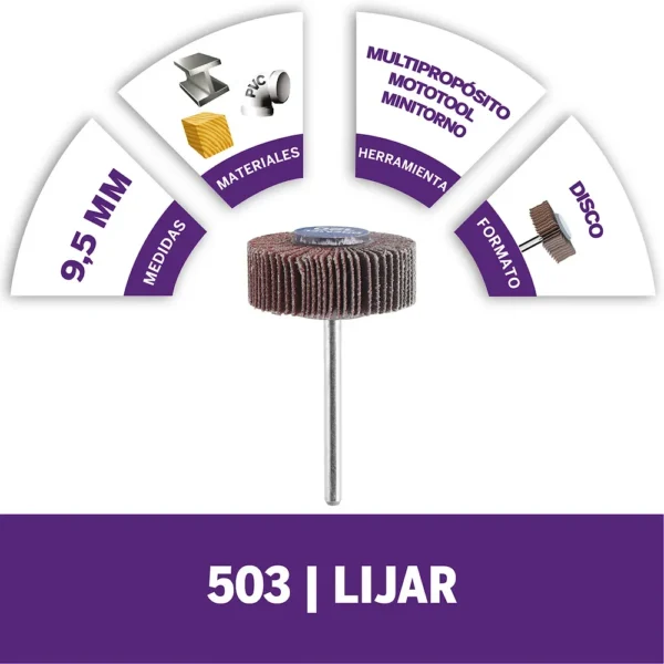Disco de Aletas 3/8" Grano 120 Dremel 503 2615.000.503-000