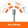 Fresa recta 1/4 Dremel 654 2615.000.654-000