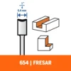 Fresa recta 1/4 Dremel 654 2615.000.654-000