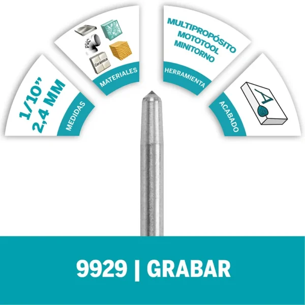 Punta diamantada para grabado Dremel 9929 2615.009.929-000