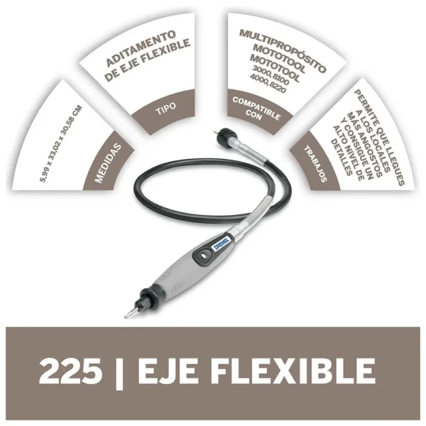 Eje Flexible Minitorno Dremel 225 Original Dremel 2615.022.5AJ-000