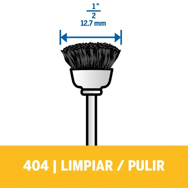 Cepillos de Cerdas 1/2" x 2 Und Dremel 404 2615.040.4AA-000