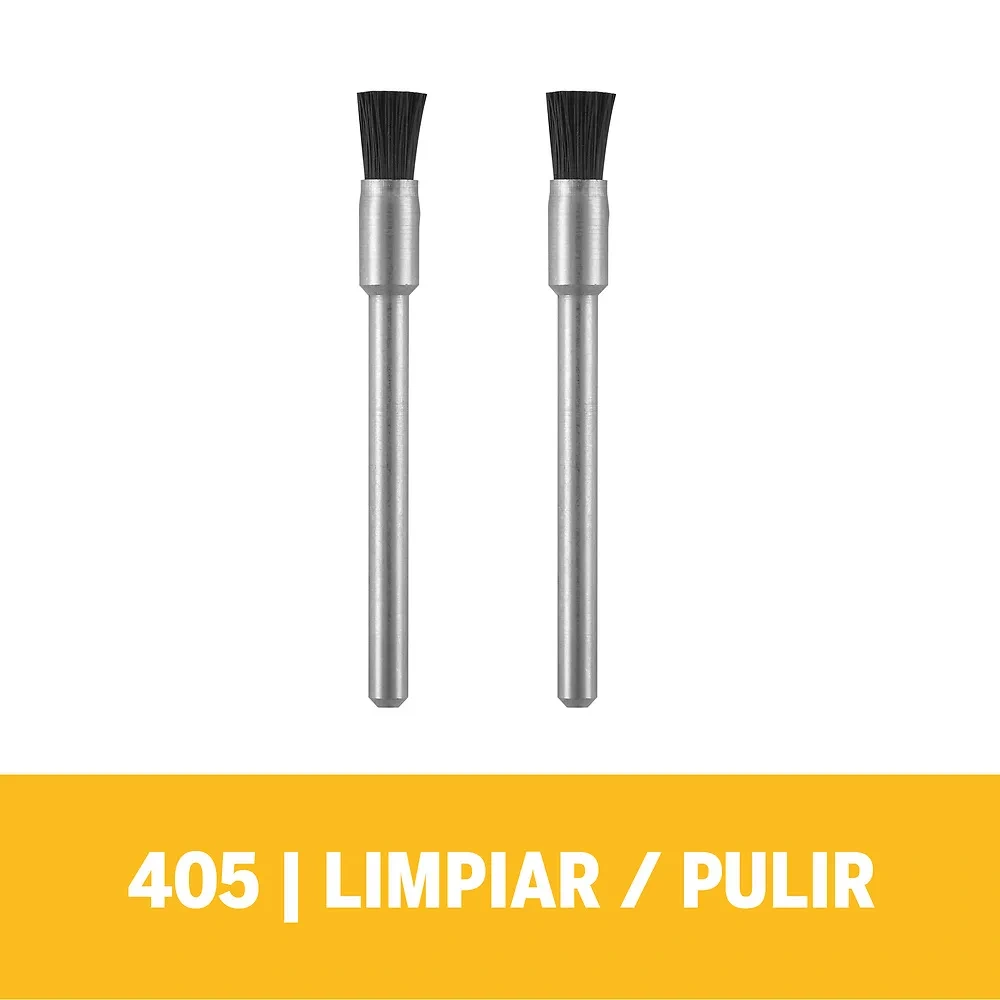 Cepillo de cerdas de Nylon 1/8" x 2 Und Dremel 405-02 2615.040.5AA-000