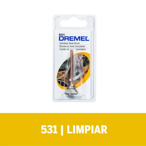 Cepillo de Acero Inoxidable 1/2" x 2 Unidades Dremel 531-02 2615.053.1AA-000