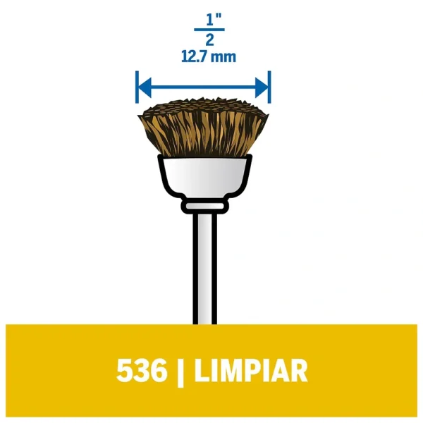Juego de 2 Cepillos de laton 1/2" Dremel 536 2615.053.6AB-000