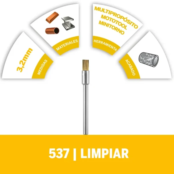Cepillo de laton 1/8 Dremel 537 2615.053.7AA-000