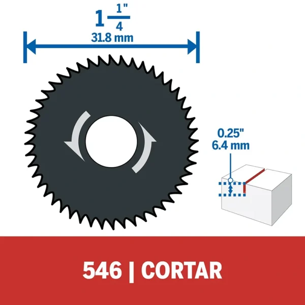 Disco de Corte para Sierra 1 1/4" Dremel 546 2615.054.6AA-000