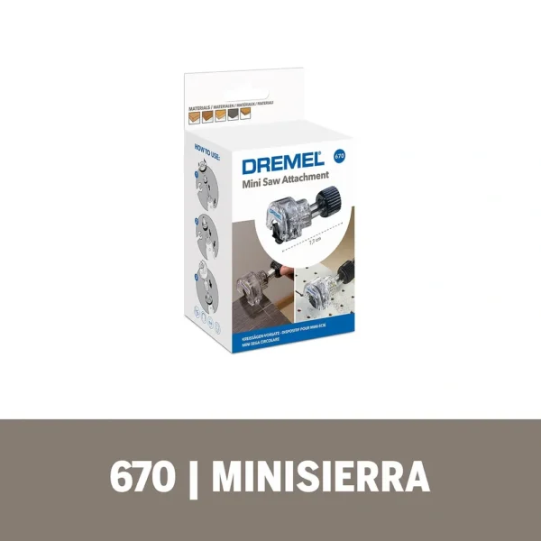 Aditamento para Minitorno Mini Sierra Circular 1 1/4" Dremel 670 2615.067.0AC-000