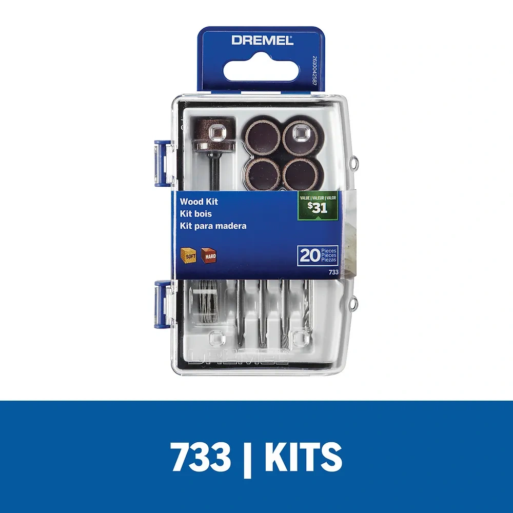 Micro Kit de accesorios para madera Dremel 733 2615.073.3AB-000