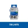 Micro Kit de 8 Accesorios Giratorios para Vidrio y Piedra Dremel 735-01 2615.073.5AA-000