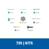 Micro Kit de 8 Accesorios Giratorios para Vidrio y Piedra Dremel 735-01 2615.073.5AA-000