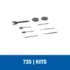 Micro Kit de 8 Accesorios Giratorios para Vidrio y Piedra Dremel 735-01 2615.073.5AA-000